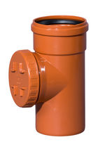 Manguito de inspección con tapa redonda PVC Ostendorf/Crearplast-Sistema KG, DN/OD 110 mm